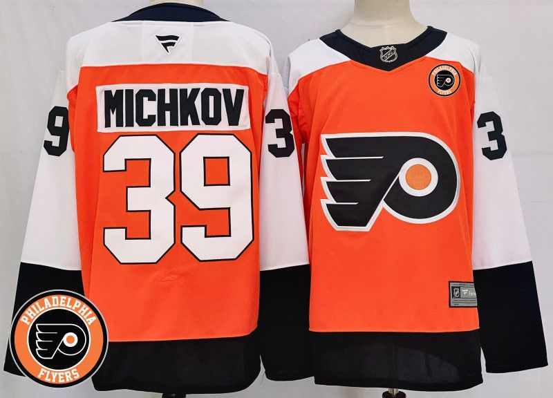 Men Philadelphia Flyers #39 Michkov Orange Fanatics 2025 NHL Jersey style 2->philadelphia flyers->NHL Jersey